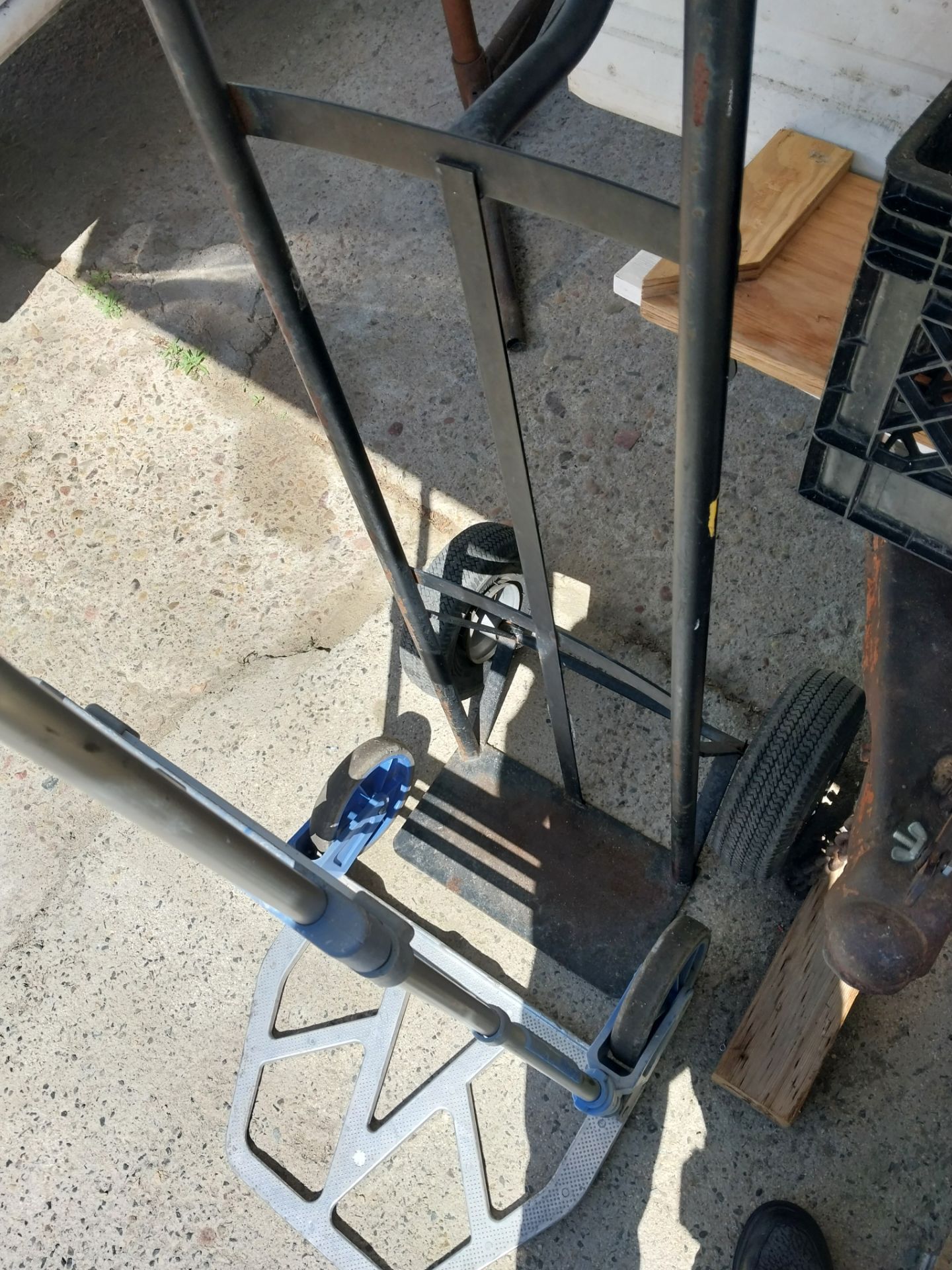 Handtruck dollys both for 50 one is foldable and the other is heavy duty
