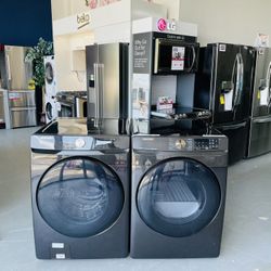 Samsung Front Loading Washer And Dryer Set DVE50RV-WF45RAV