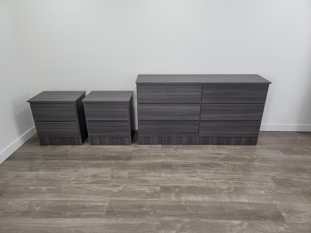 Brand New Dresser And Nightstands _ Comoda Con Mesas De Noche Todo Nuevo A Estrenar