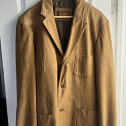 TASSO ELBA MEN’S LEATHER JACKET-MEDIUM