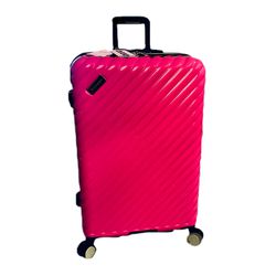 Juicy Couture Fuchsia Pink 29” Hardside Spinner Rolling Suitcase Travel Luggage