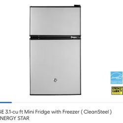 GE 3.1 Cu Ft Mini Fridge With Freezer (B Stock)