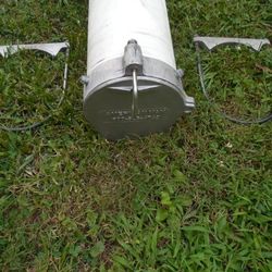 Huge 10' x 7" Diameter Contractors Pipe Storage / Hauling Tube w/ Hold Down Brackets & Lockable Cap