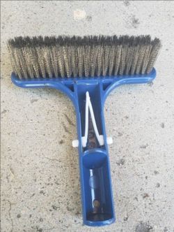 Blue Stainless Pool Brush