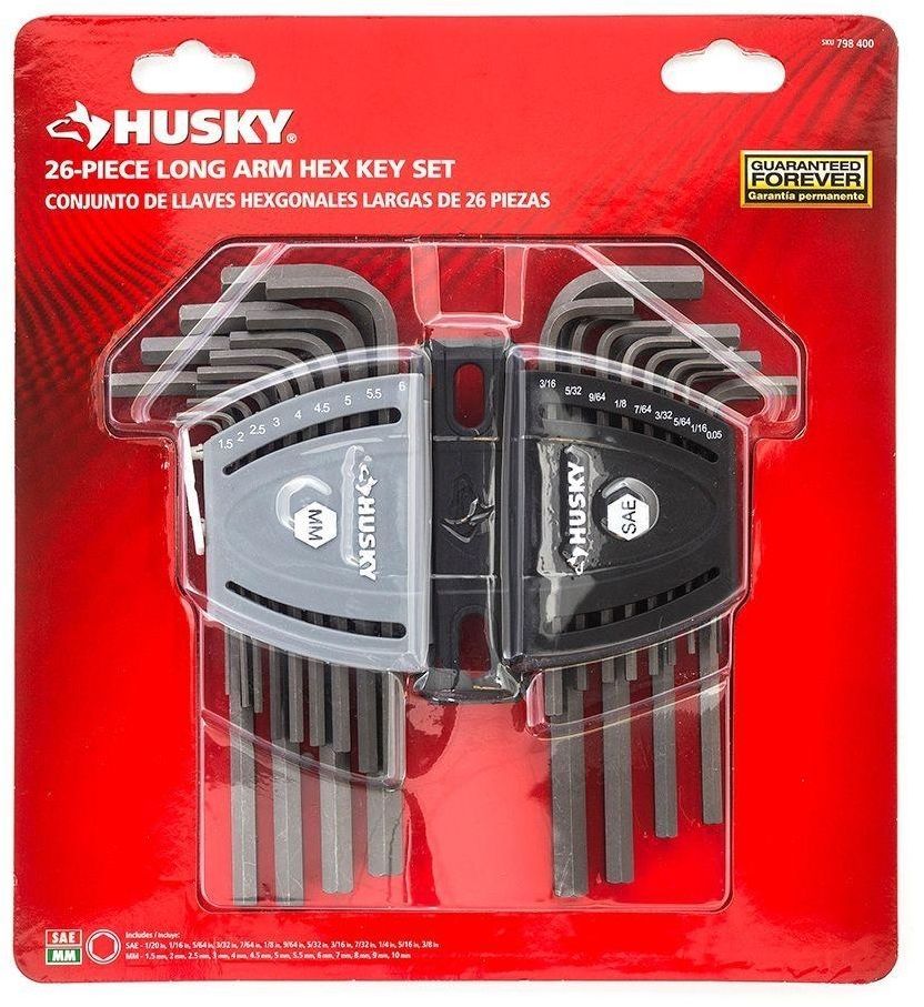 HUSKY # 798 400. . 26 PC. LONG ARM HEX KEY SET