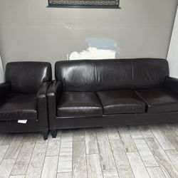 IKEA Leather Sofa Set