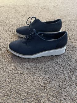 Women's Collection by Clark’s Ultimate Comfort Blue Suede Oxford Lace-Up Shoes 