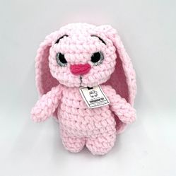 Amigurumi Bunny Rabbit Pink Handmade Crochet Plush 