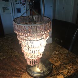 crystal pink lamp