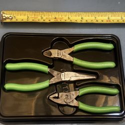 Snap-on Tools 3 pc Pliers Set (Green)