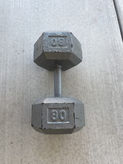 Single 80LB Dumbbell