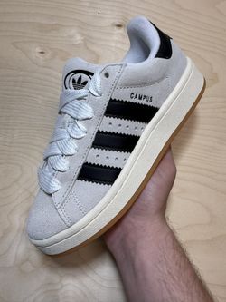 Adidas Campus Grey/white With Black Brand New Size 5Womens