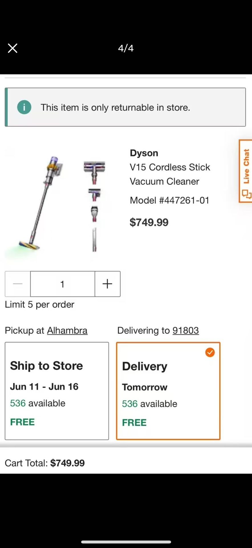 Brand new unopened Dyson V15 Vacuum cleaner