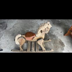 Wooden horse Rocking chair 
