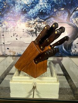 Kitchen Knife Set with Wooden Block