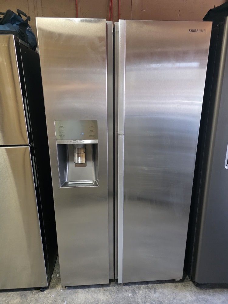 REFRIGERATOR SAMSUNG SIDE BY SIDE STAINLESS STEEL