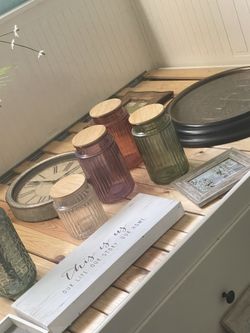 Multi colored Mason Jars 4pc