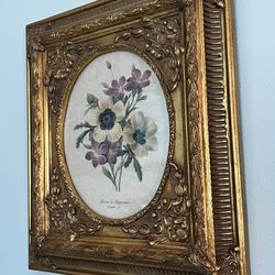 Robert Grace Hollister, CA Oval Framed Floral Print 