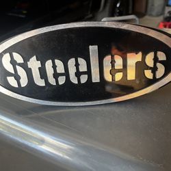 Custom Aluminum CNC Milled Steelers Truck Hitch!!