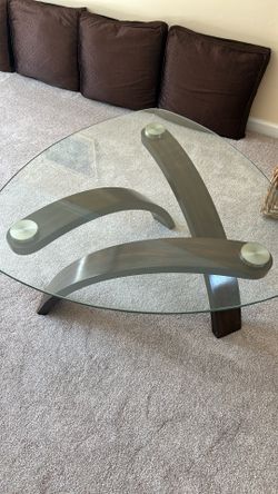 Glass coffee table