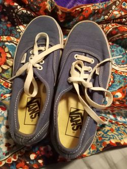 Vans off the wall shoes skateboard men's 5 women's 6.5 blue