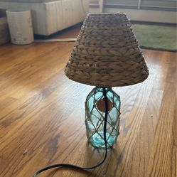 Glass Bottle Beach Themed Lamp