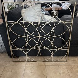 Large Wall Art - Metal Soft Gold Geometric