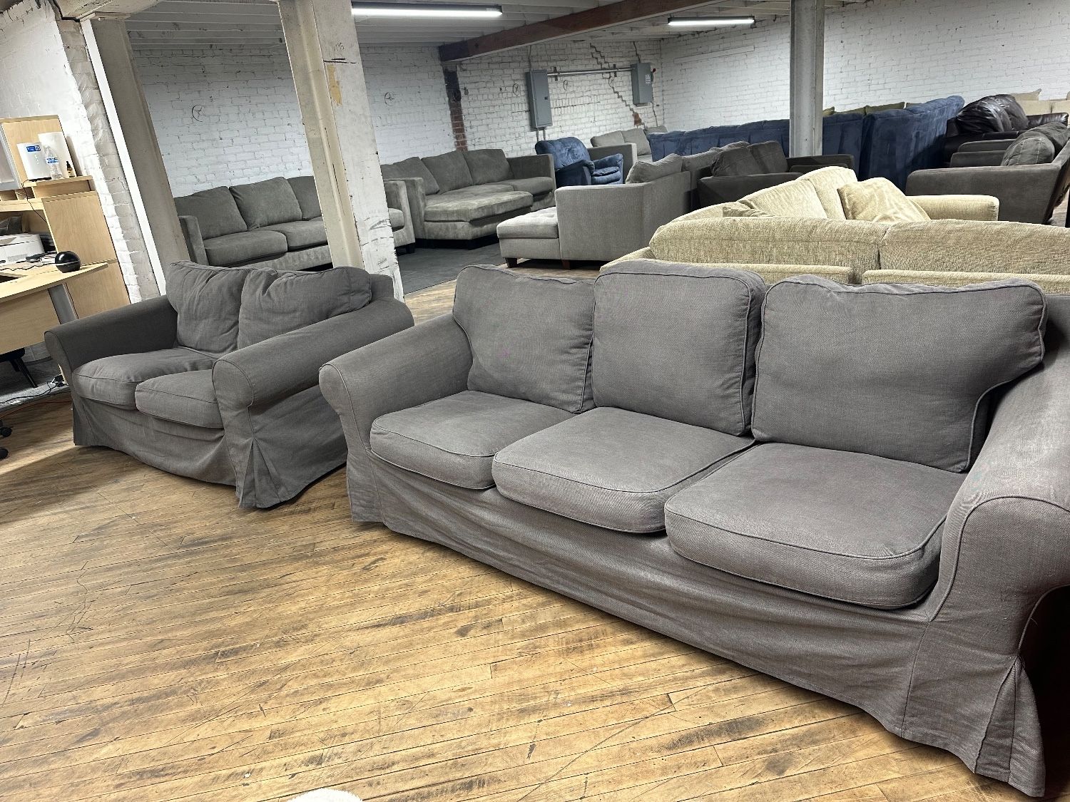Delivery Available ikea sofa loveseat couch set