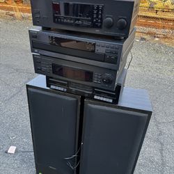 Kenwood Stereo System Large Set W Speakers W Receivers
