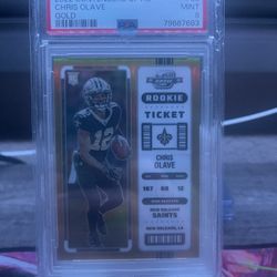 2022 Contenders Optic Chris Olave Gold Psa 9