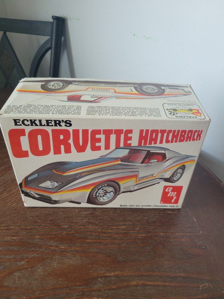 AMT #3102  Ecklers Corvette HatchBack 1/25 Scale Model Kit Open But Appears Complete