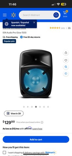ION Pro Glow 1500 Powered Speaker New In Box