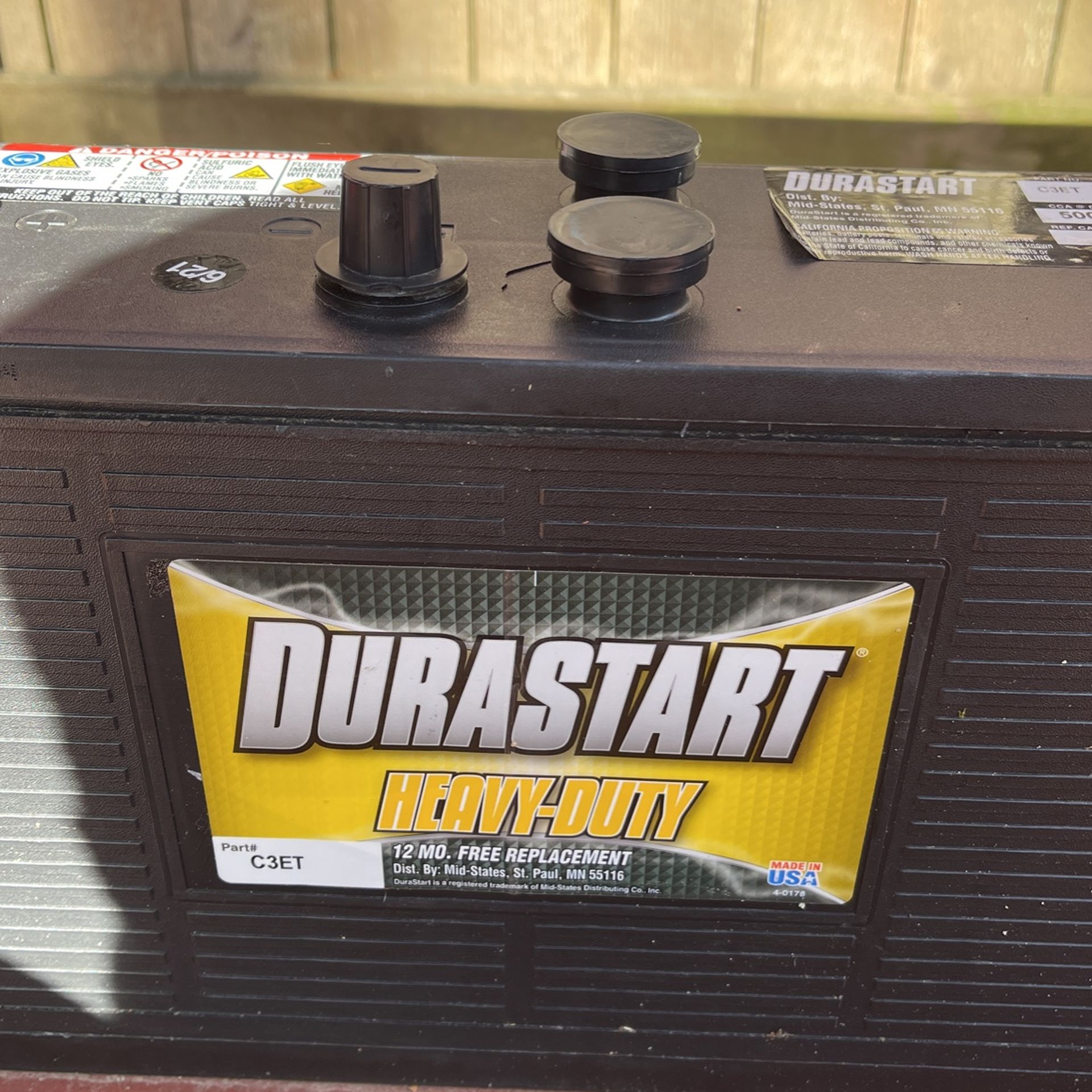 Durastart Heavy Duty Battery C3ET 12Volt
