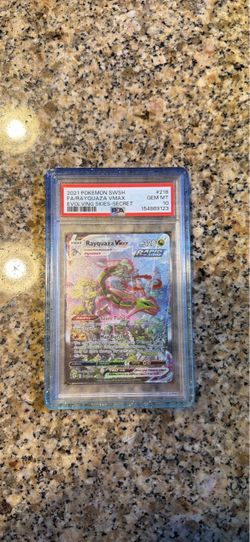 PSA 10 Rayquaza VMAX 218 Evolving Skies Secret Rare