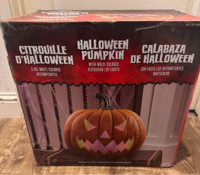 Halloween Pumpkin with Flickering LED Lights