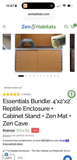 Zen Habitats 4x2x2 reptile enclosure and stand