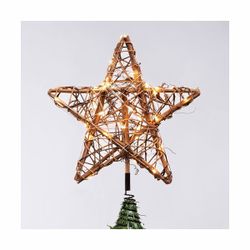 Grapevine Star Tree Topper, Lights Up, New 