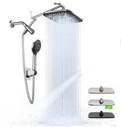 Ophanie 12 Inch Coverage High Pressure Rain Shower Head Combo with Adjustable Extension Arm