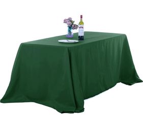 4pack 90x132 Inch Hunter Rectangular Tablecloth 6 Feet Table Cloth