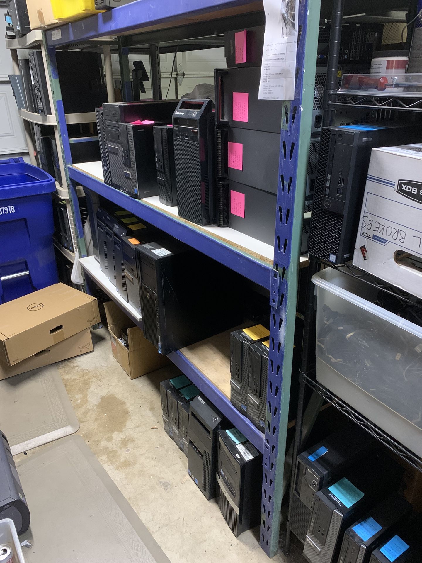 Lots of Matching i3, i5, and i7 Computer towers no hard drive