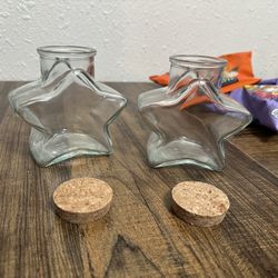 Magic Season Decorative Glass Bottles with Cork Stoppers