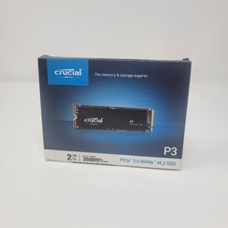 Crucial P3 2TB PCIe 3.0 NVMe M.2 SSD Up To 3500 MB/S Read