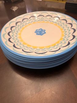 Set of 6 Corelle "Ocean Blues" 6.75-Inch Bread and Butter Plates