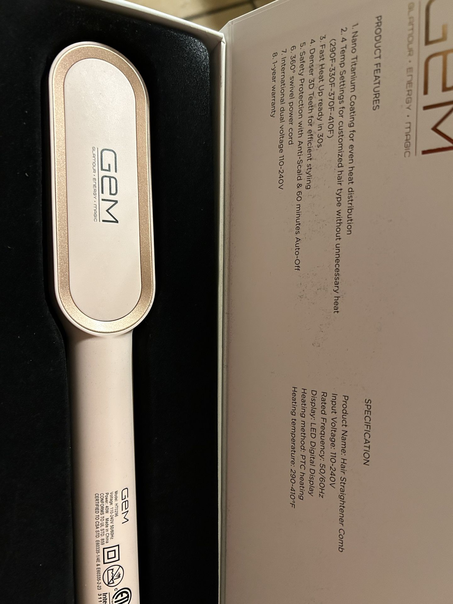 Hair Straightener Comb 