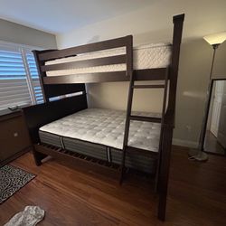 Twin over Full  Bunk Bed With Mattress 