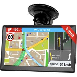 GPS Navigation for Truck 2024 - Navigation System 9 Inch Touchscreen Navigator with US/CA/MX Maps, Lifetime Free Map Updates, Voice Broadcast, Speed C