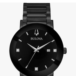 Bulova
Men's Futuro Diamond-Accent Black Stainless Steel Bracelet Watch 42mm Used Like New"