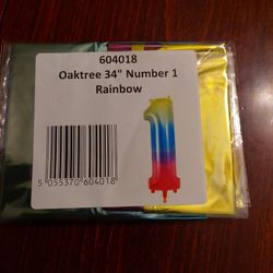 34"rainbow Number Balloon