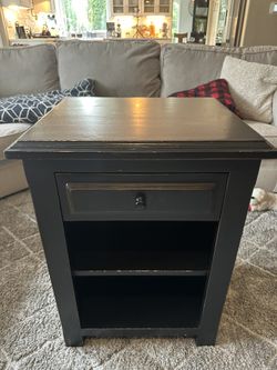 Two Black Pottery Barn Nightstands