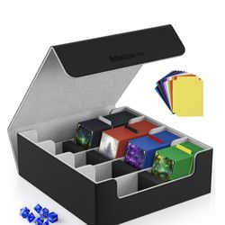 Mlikero Card Deck Case 2400+ Trading Card Storage With 10 Dividers & 4 Foam Stoppers 